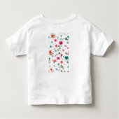 花鮮やか柄アート トドラーTシャツ (裏面)