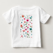 花鮮やか柄アート ベビーTシャツ (裏面)