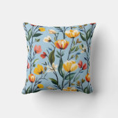 花鮮やか柄デザイン クッション (裏面)