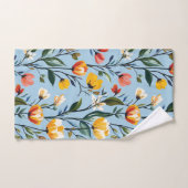 花鮮やか柄デザイン バスタオルセット (ハンドタオル)