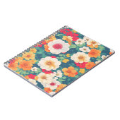 花鮮やか柄ノート ノートブック (左側)
