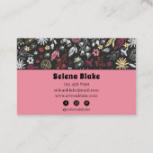 花鮮やか柄 | エレガント&モダン 名刺 (裏面)
