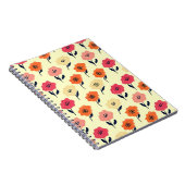 花鮮やか柄 ノートブック (右側)