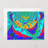 花鮮やか柄:ブラジルの献上品食べ愛 インビテーションポストカード (正面/裏面)