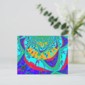 花鮮やか柄:ブラジルの献上品食べ愛 インビテーションポストカード (スタンド正面)