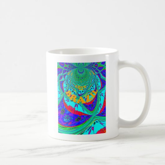 花鮮やか柄：ブラジルの献上品食べ愛 コーヒーマグカップ (右)