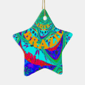 花鮮やか柄:ブラジルの献上品食べ愛 セラミックオーナメント (右)