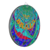 花鮮やか柄:ブラジルの献上品食べ愛 ダーツボード (正面左)