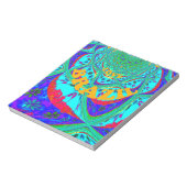 花鮮やか柄：ブラジルの献上品食べ愛 ノートパッド (回転)