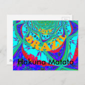 花鮮やか柄:ブラジルの献上品食べ愛 ポストカード (正面/裏面)