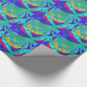 花鮮やか柄：ブラジルの献上品食べ愛 ラッピングペーパー (角)