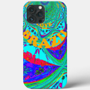 花鮮やか柄:ブラジルの献上品食べ愛 iPhone 13 PRO MAXケース