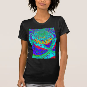 花鮮やか柄：ブラジルの献上品食べ愛 Tシャツ
