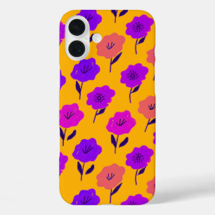 花鮮やか柄 iPhone 16 PLUSケース