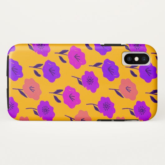 花鮮やか柄 Case-Mate iPhoneケース (裏面(横))