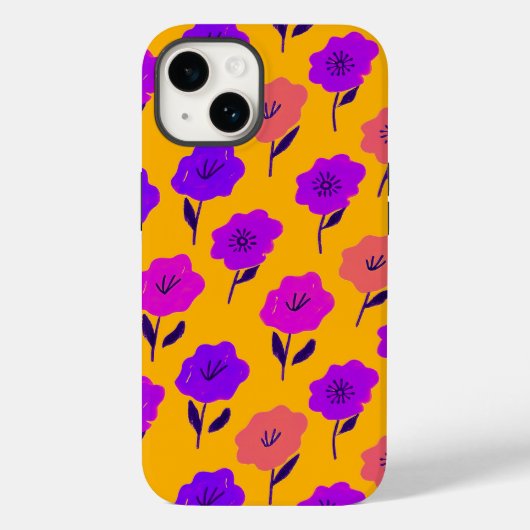 花鮮やか柄 Case-Mate iPhoneケース (裏面)
