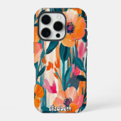 花鮮やか柄 iPhoneケース (裏面)
