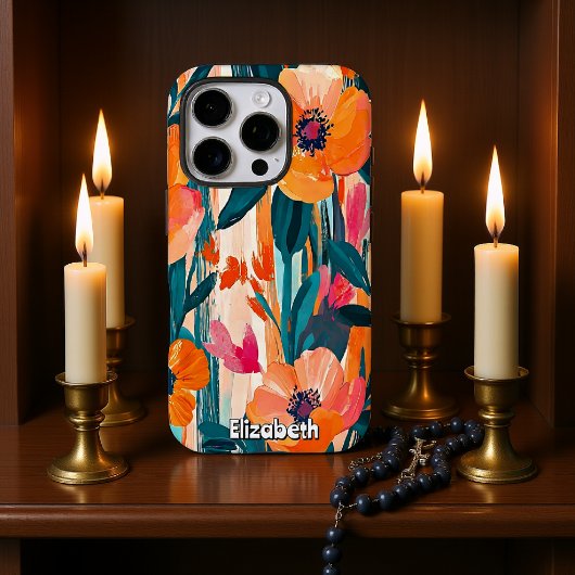 花鮮やか柄 iPhoneケース