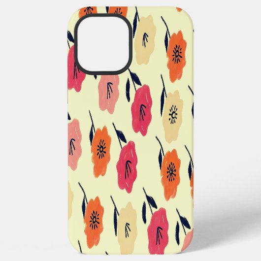 花鮮やか柄 iPhoneケース (裏面)