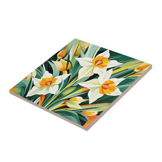 花鮮やか植物 タイル (側面)