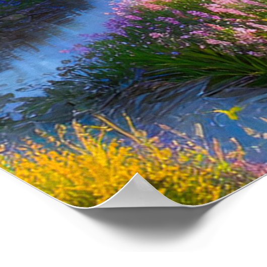 花鮮やか畑の美しい ポスター (角)