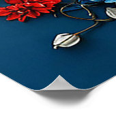 花鮮やか花 ポスター (角)