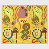 花鮮やか花 ラッピングペーパー (フラット)