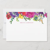 花鮮やか赤ちゃんシャワーありがとう サンキューカード (正面)