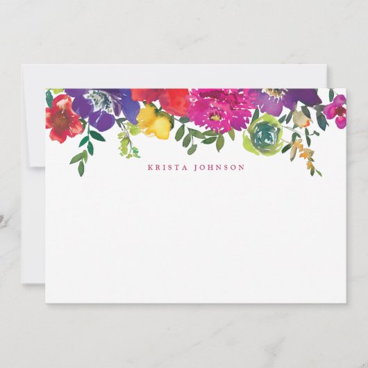 花鮮やか赤ちゃんシャワーありがとう サンキューカード (正面)