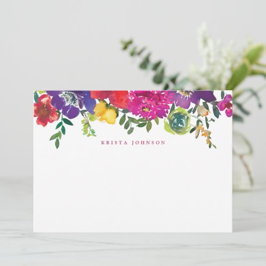 花鮮やか赤ちゃんシャワーありがとう サンキューカード (スタンド正面)