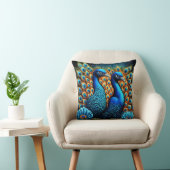 花鮮やか間の美しいを表示する孔雀 クッション (椅子)
