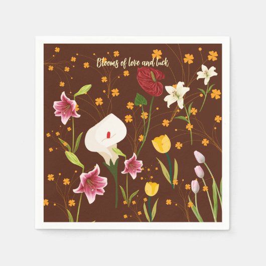 花鮮やか類 スタンダードカクテルナプキン (正面)