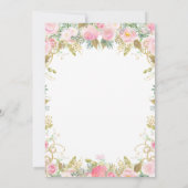 花鳥かご 1歳の誕生日招待状 招待状 (裏面)