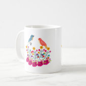 花鳥が美カラフルしい コーヒーマグカップ (正面左)