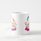 花鳥が美カラフルしい コーヒーマグカップ (中央)