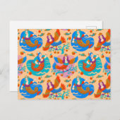 花鳥と人魚 ポストカード (正面/裏面)