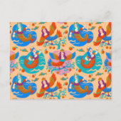 花鳥と人魚 ポストカード (正面)