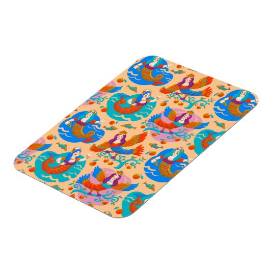 花鳥と人魚 マグネット (左側)