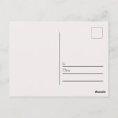 花鳥の白黒はがき ポストカード (裏面)