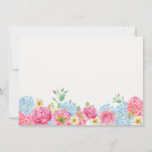 花鳥ピーコックの誕生日 招待状 (裏面)