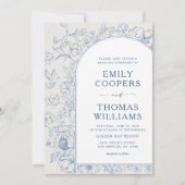 花鳥文様のウェディング 招待状 (正面)