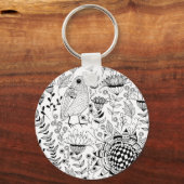 花鳥柄 キーホルダー (正面)