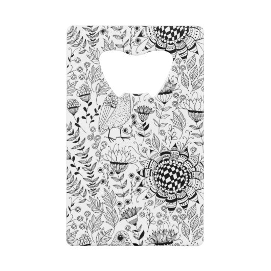 花鳥柄 クレジットカード栓抜き (正面)