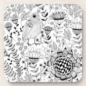 花鳥柄 コースター (正面)