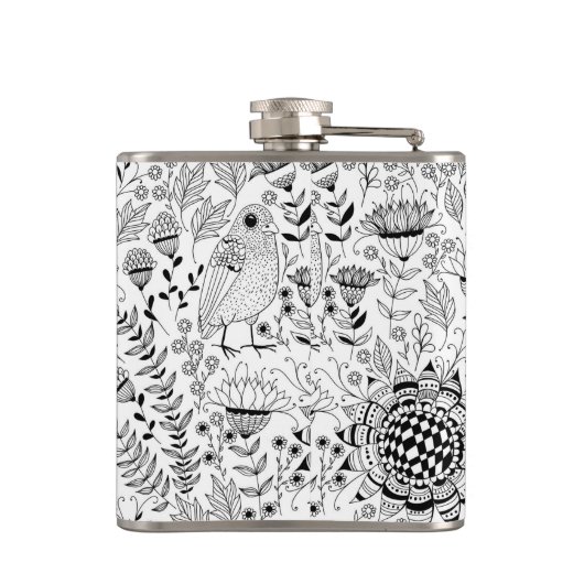 花鳥柄 フラスク (裏面)