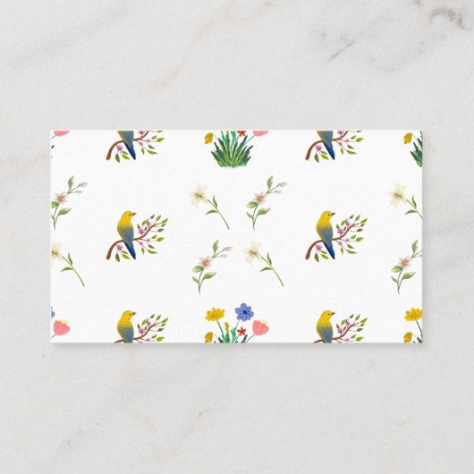 花鳥模様 名刺 (裏面)