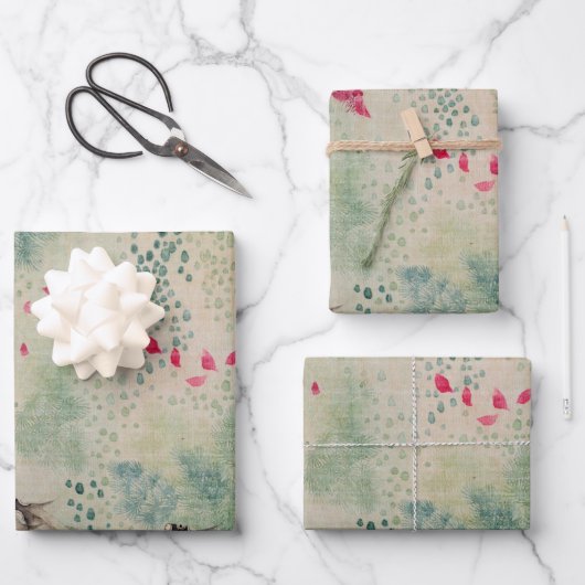 花鳥魚 ラッピングペーパーシート (正面)