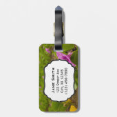 花麗湾高井朝顔紫色の花 ラゲッジタグ (裏面縦)