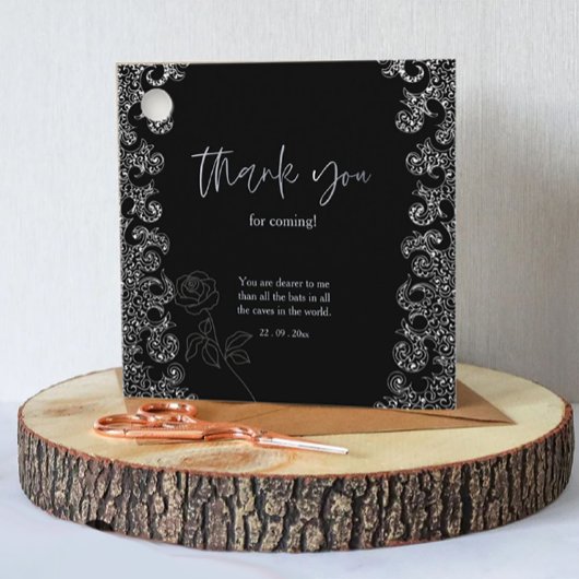 花黒ゴシック ブライズメイドパーティー フェイバータグ