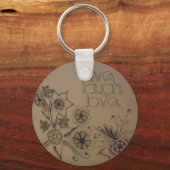 花007、ライブ。，笑う。，愛。カスタマイズ キーホルダー (正面)